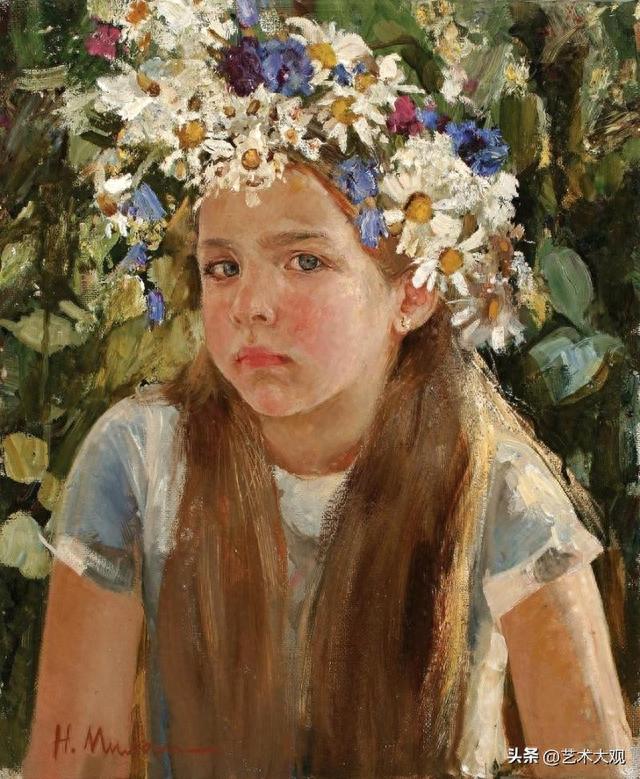 当代才女画家娜塔莎·米拉舍维奇写实人物画作品欣赏