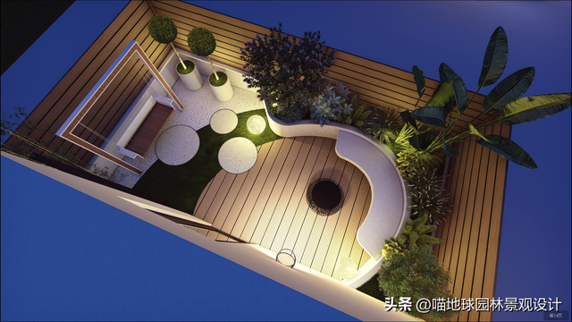 上海小型美女花园庭院，现代景观规划设计