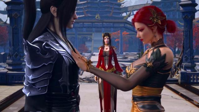雅妃对萧炎摸胸,美杜莎女王吃醋,有谁注意到云韵露出凶狠的眼神