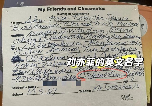 刘亦菲美国初中班级合照曝光!12岁就美得令人心颤,艳压全校洋妞