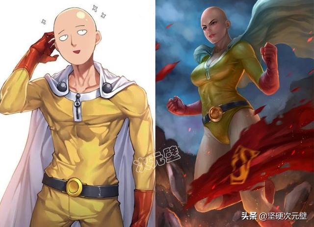 动漫“性转”:女版路飞胸口伤疤太突兀,18号帅到让人合不拢腿